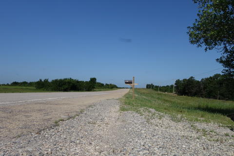 Less-wooded road. 