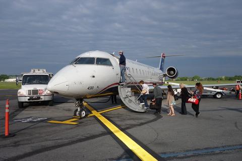 The plane we took from white plains to Philly