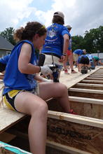 Gluing down a subfloor